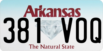 AR license plate 381VOQ