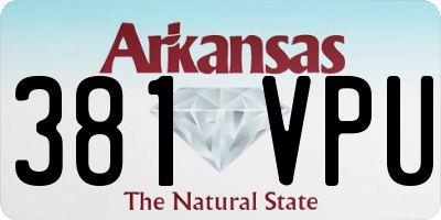 AR license plate 381VPU