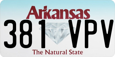 AR license plate 381VPV