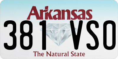 AR license plate 381VSO