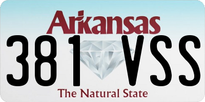 AR license plate 381VSS