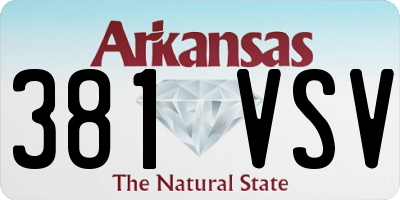 AR license plate 381VSV