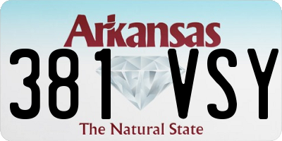 AR license plate 381VSY