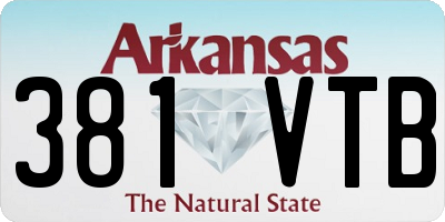AR license plate 381VTB