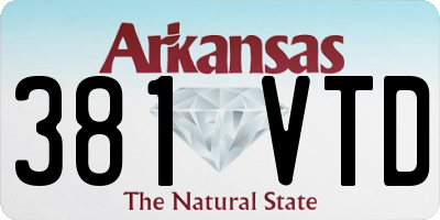AR license plate 381VTD