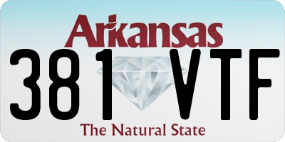 AR license plate 381VTF