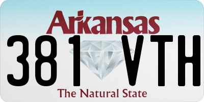 AR license plate 381VTH