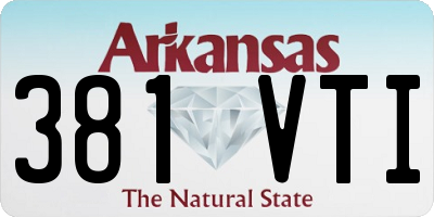 AR license plate 381VTI