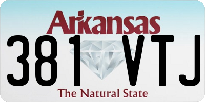 AR license plate 381VTJ