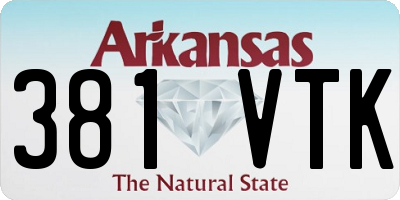 AR license plate 381VTK