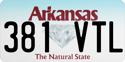 AR license plate 381VTL
