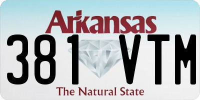 AR license plate 381VTM