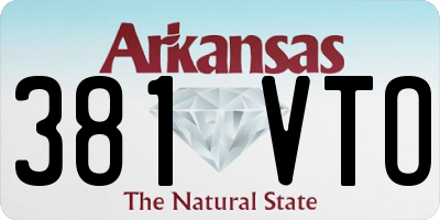AR license plate 381VTO