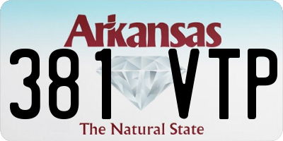 AR license plate 381VTP