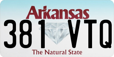 AR license plate 381VTQ