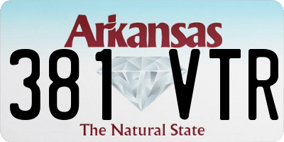 AR license plate 381VTR