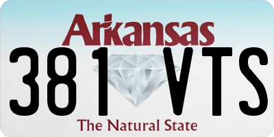 AR license plate 381VTS