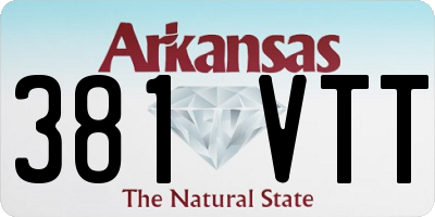 AR license plate 381VTT