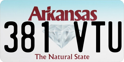 AR license plate 381VTU
