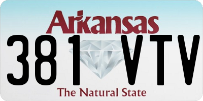 AR license plate 381VTV