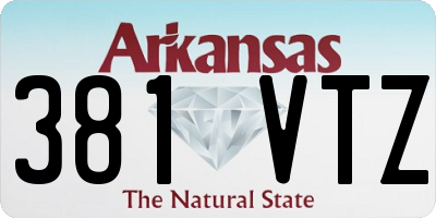 AR license plate 381VTZ