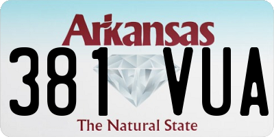 AR license plate 381VUA