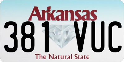 AR license plate 381VUC
