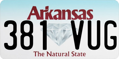 AR license plate 381VUG