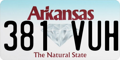 AR license plate 381VUH