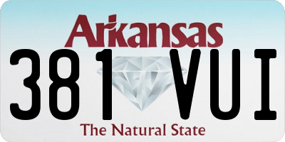 AR license plate 381VUI
