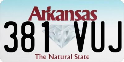 AR license plate 381VUJ