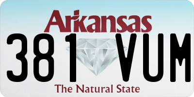 AR license plate 381VUM