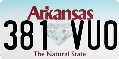 AR license plate 381VUO