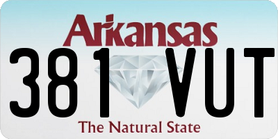 AR license plate 381VUT