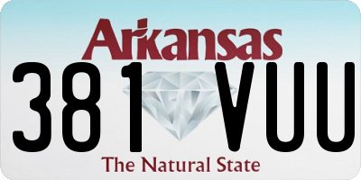 AR license plate 381VUU