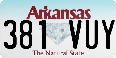AR license plate 381VUY
