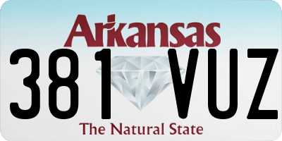 AR license plate 381VUZ