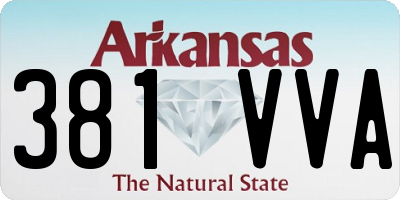 AR license plate 381VVA
