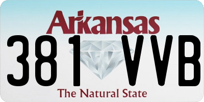 AR license plate 381VVB
