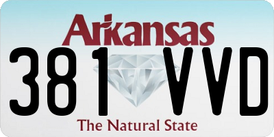 AR license plate 381VVD