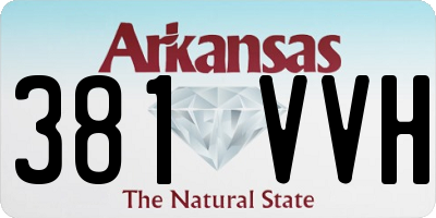 AR license plate 381VVH