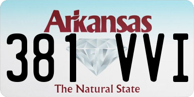 AR license plate 381VVI