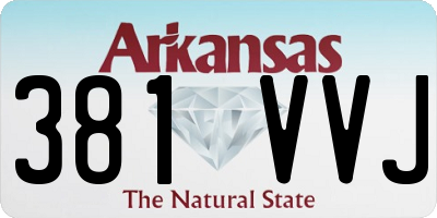 AR license plate 381VVJ