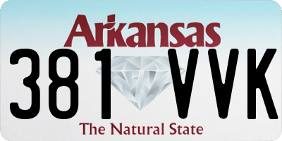 AR license plate 381VVK
