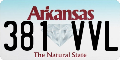 AR license plate 381VVL