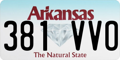 AR license plate 381VVO