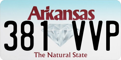 AR license plate 381VVP