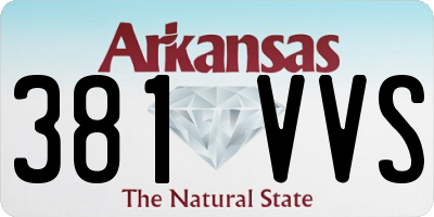 AR license plate 381VVS