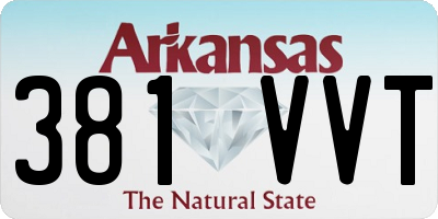 AR license plate 381VVT