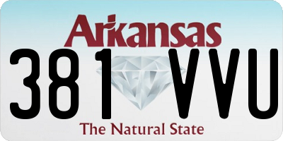 AR license plate 381VVU